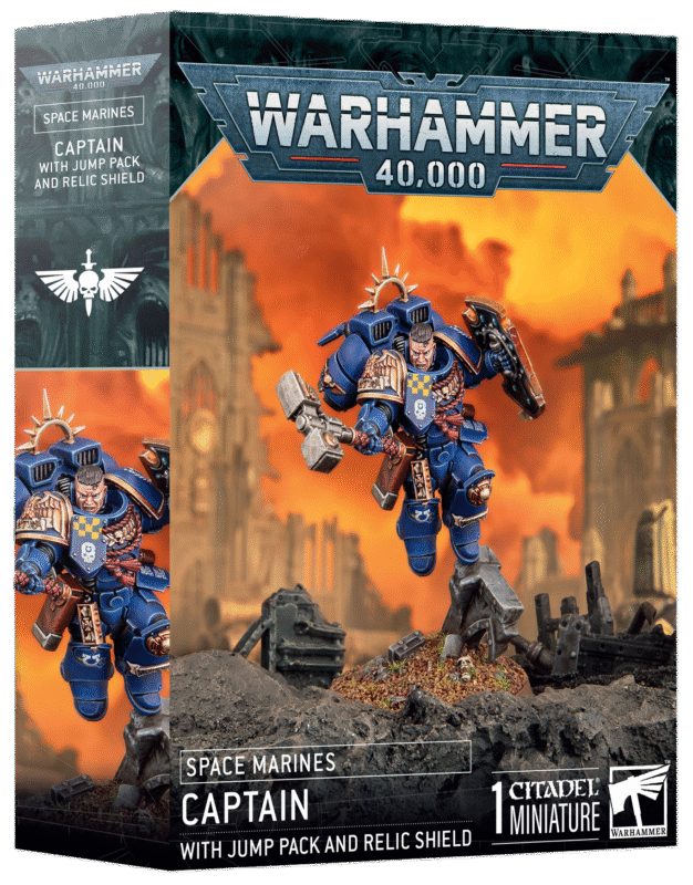 Space Marines Captain with Jump Pack & Relic Shield